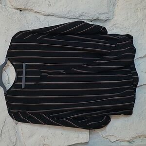 Black, striped top